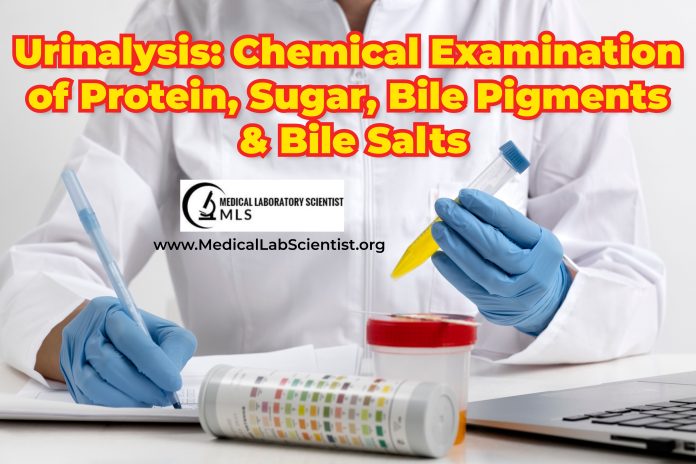 Urinalysis Chemical Examination of Protein, Sugar, Bile Pigments & Bile Salts